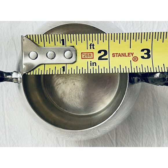 Sheridan Silver On Copper Open Sugar Bowl With Ornate Handles 2.5" Tall Vintage - Picture 8 of 9